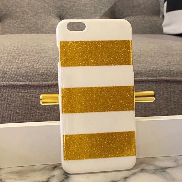 Gold Glitter Stripe iPhone 6 Plus & 6s Plus Case - Picture 1 of 6